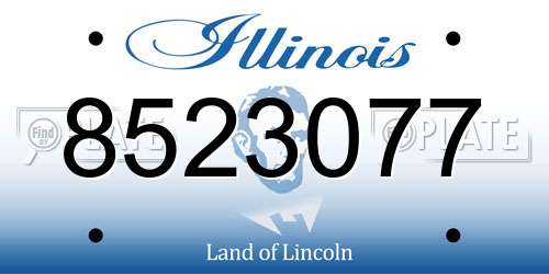 8523077 Illinois License Plate