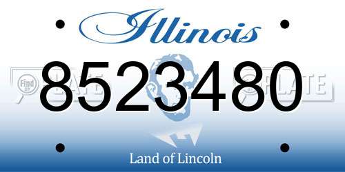 8523480 Illinois License Plate