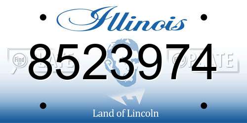 8523974 Illinois License Plate