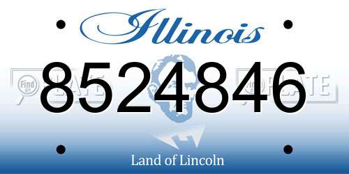 8524846 Illinois License Plate