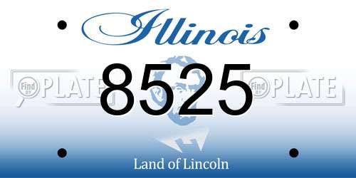 8525 Illinois License Plate