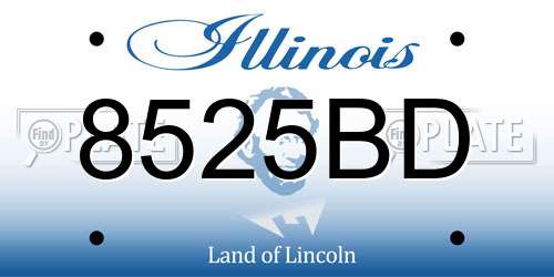 8525BD Illinois License Plate