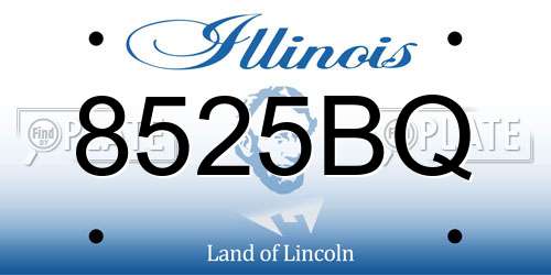 8525BQ Illinois License Plate