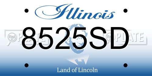 8525SD Illinois License Plate