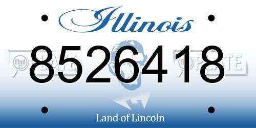 8526418 Illinois License Plate