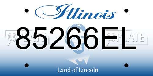 85266EL Illinois License Plate