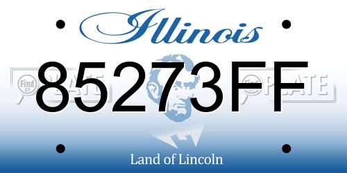 85273FF Illinois License Plate
