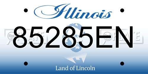 85285EN Illinois License Plate