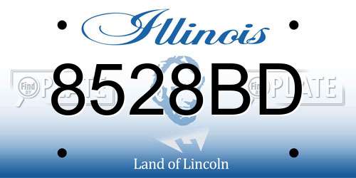 8528BD Illinois License Plate