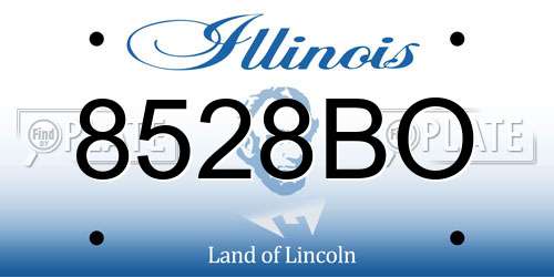 8528BO Illinois License Plate