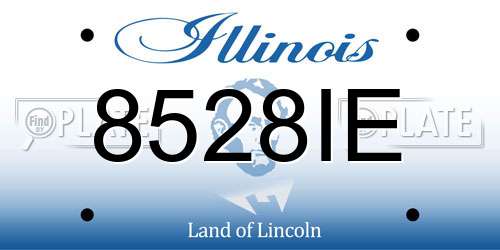 8528IE Illinois License Plate