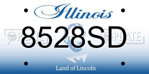 8528SD Illinois License Plate