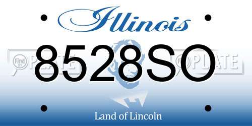 8528SO Illinois License Plate