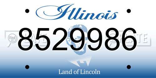 8529986 Illinois License Plate