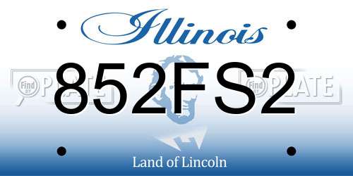 852FS2 Illinois License Plate
