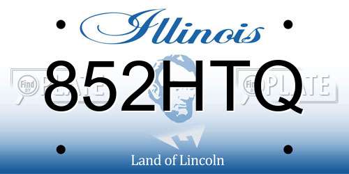 852HTQ Illinois License Plate