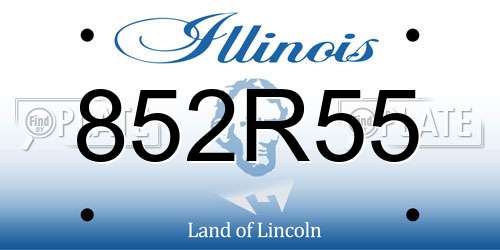 852R55 Illinois License Plate