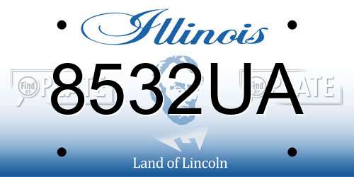 8532UA Illinois License Plate