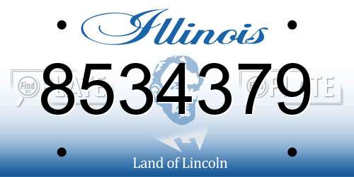 8534379 Illinois License Plate