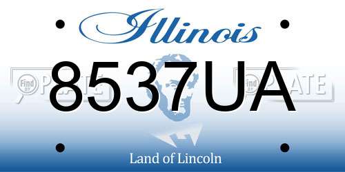 8537UA Illinois License Plate