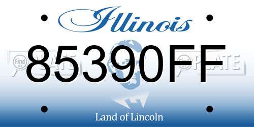 85390FF Illinois License Plate