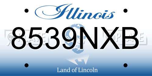 8539NXB Illinois License Plate