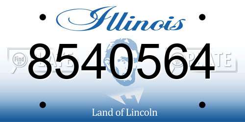 8540564 Illinois License Plate