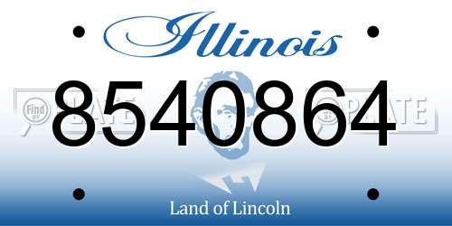 8540864 Illinois License Plate