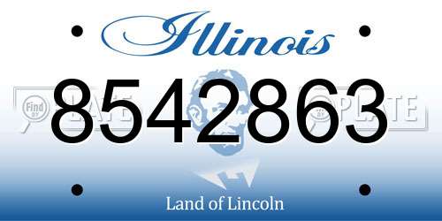 8542863 Illinois License Plate