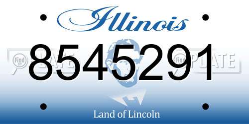 8545291 Illinois License Plate