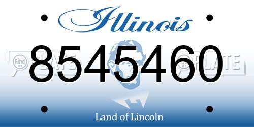 8545460 Illinois License Plate