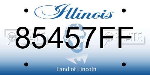 85457FF Illinois License Plate