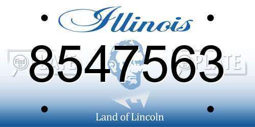 8547563 Illinois License Plate