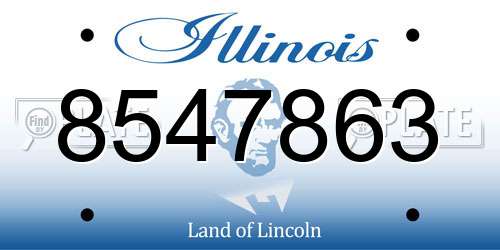 8547863 Illinois License Plate