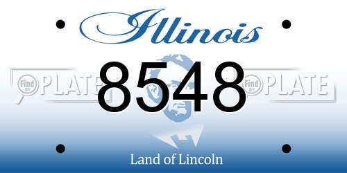 8548 Illinois License Plate
