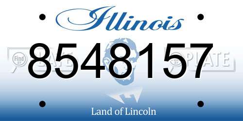 8548157 Illinois License Plate