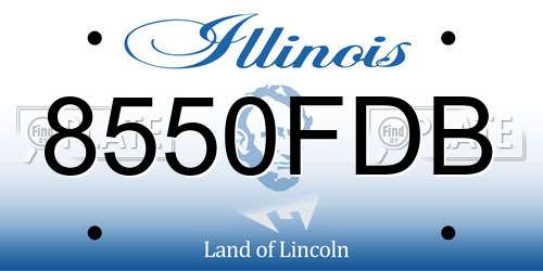 8550FDB Illinois License Plate