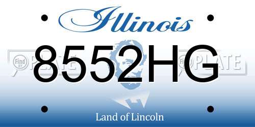 8552HG Illinois License Plate