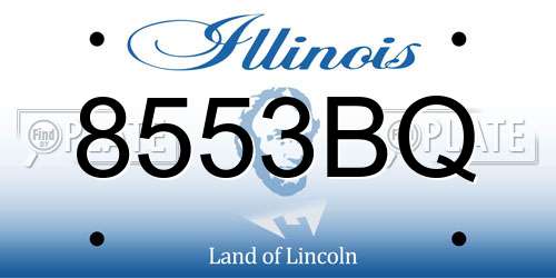 8553BQ Illinois License Plate