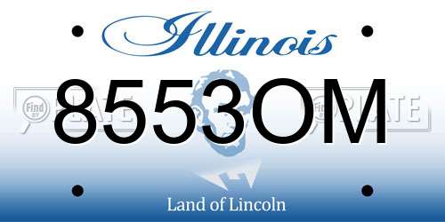 8553OM Illinois License Plate