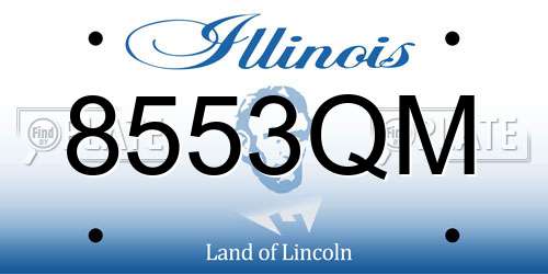 8553QM Illinois License Plate