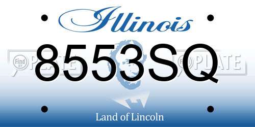 8553SQ Illinois License Plate