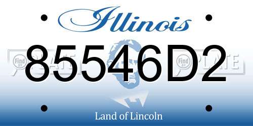 85546D2 Illinois License Plate
