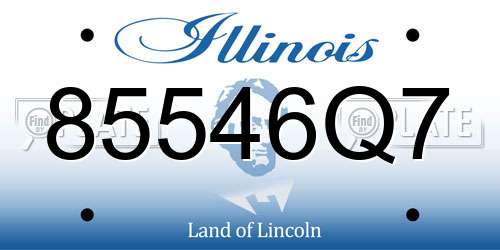 85546Q7 Illinois License Plate