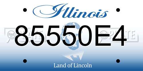 85550E4 Illinois License Plate