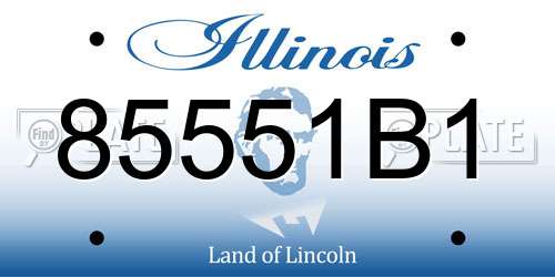 85551B1 Illinois License Plate