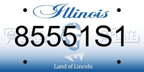 85551S1 Illinois License Plate