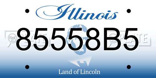 85558B5 Illinois License Plate