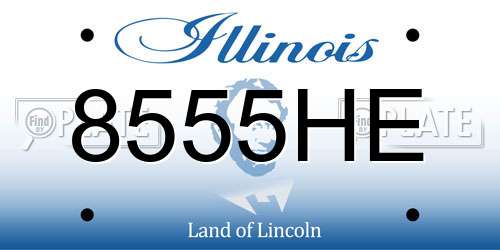 8555HE Illinois License Plate