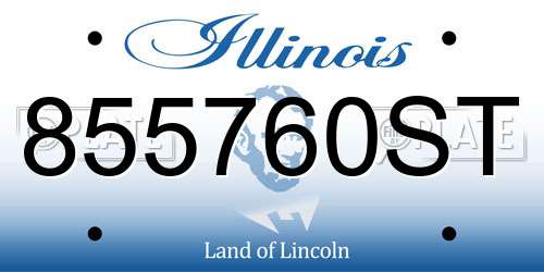 855760ST Illinois License Plate